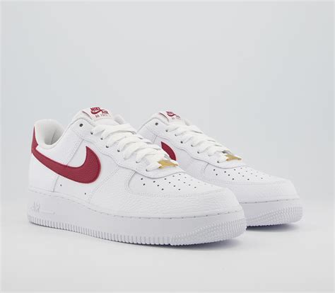 nike air force 1 07 white-white-red größe 38|air force 1 07 white.